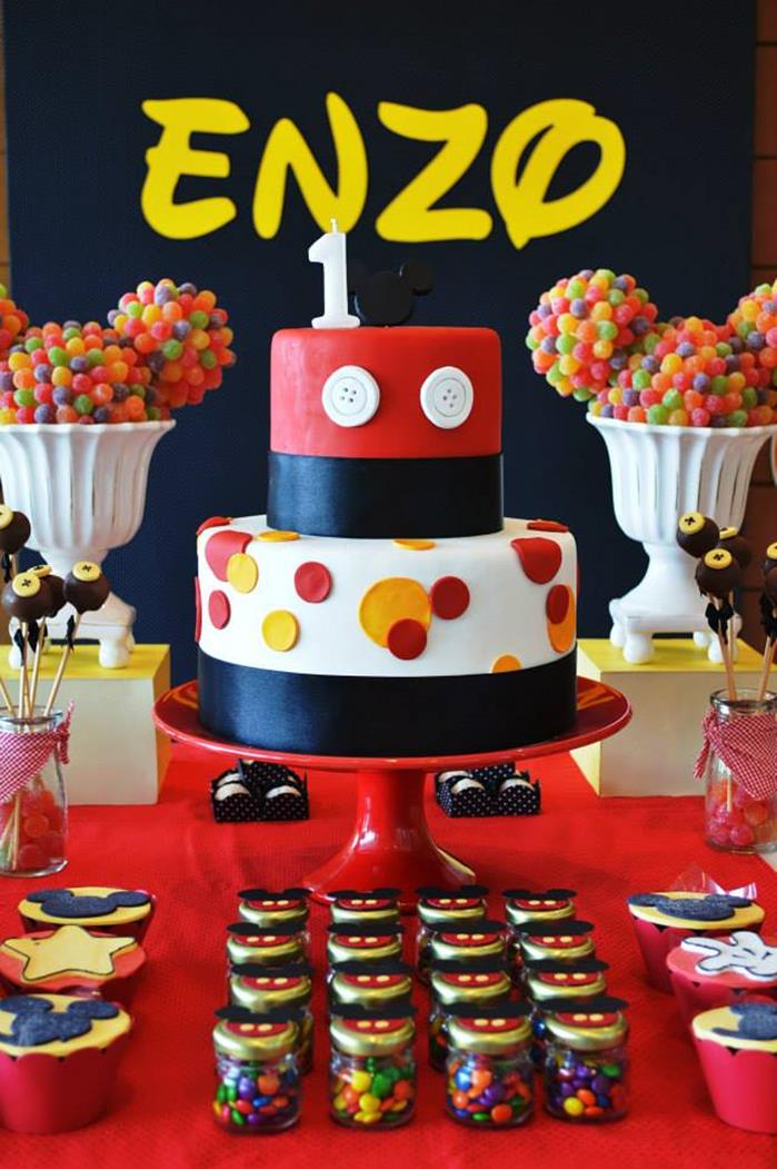 Kara s Party Ideas Mickey Mouse 1st Birthday Party Via Kara s Party 