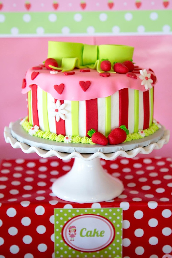 Kara s Party Ideas Strawberry Shortcake Themed 1st Birthday Party With 