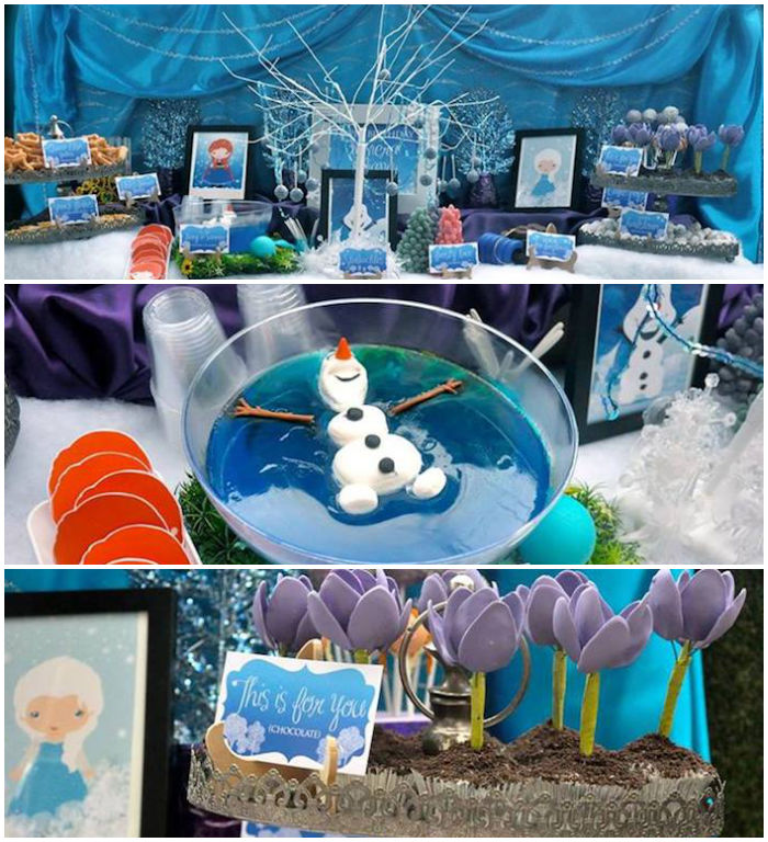 Kara's Party Ideas Frozen inspired birthday party via Kara's Party ...
