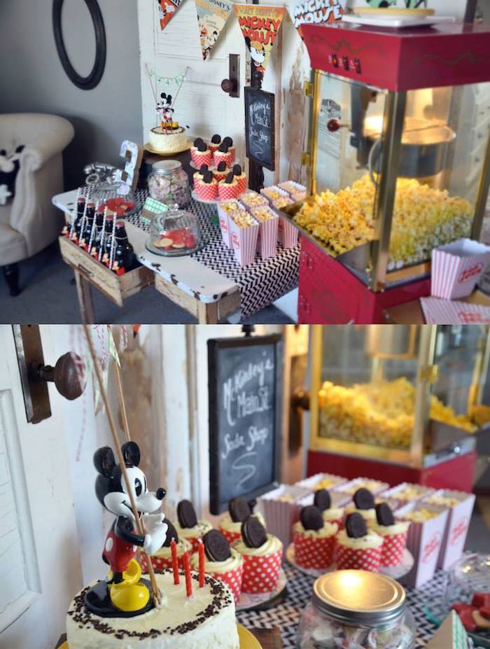 Kara S Party Ideas Vintage Mickey Mouse Themed Birthday