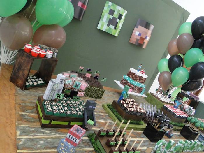 Kara s Party Ideas Minecraft Themed Birthday Party Via Kara s Party