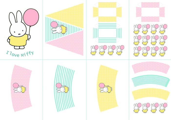 Kara's Party Ideas Miffy Bunny Party with Free Printables! via Kara's ...