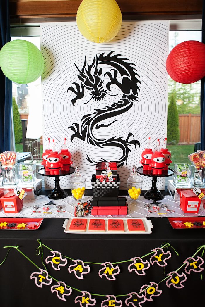 Kara s Party Ideas Ninja Lego Ninjago Birthday Party Via Kara s Party 