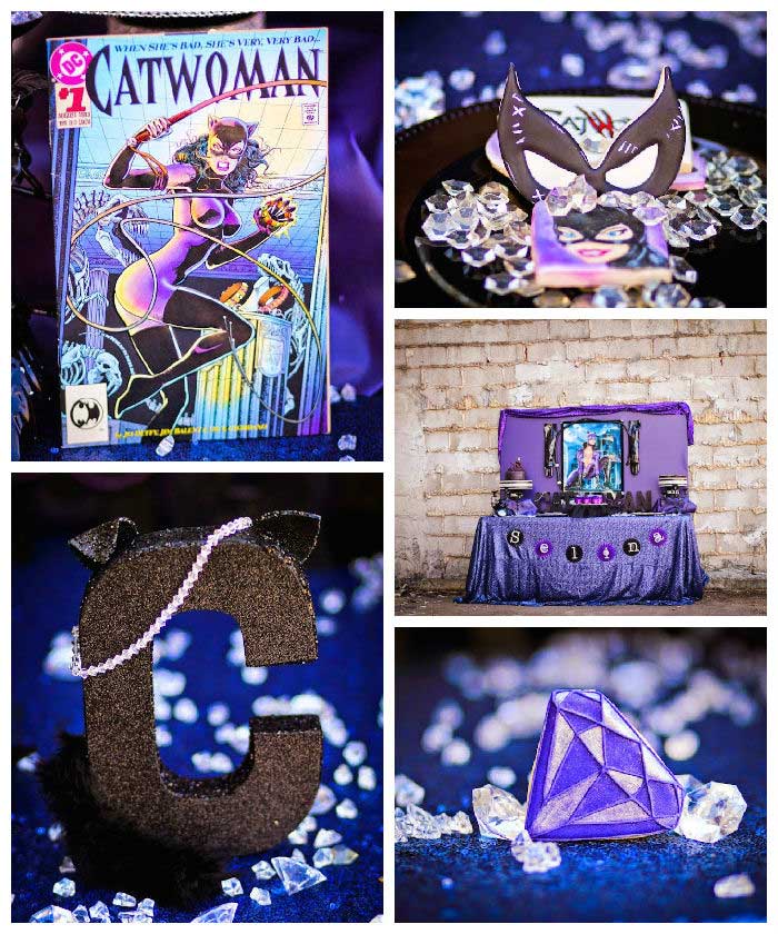 Kara s Party Ideas Catwoman Themed Birthday Party Via Kara s Party Kara s Party Ideas Catwoman Themed Birthday Party Via Kara s Party