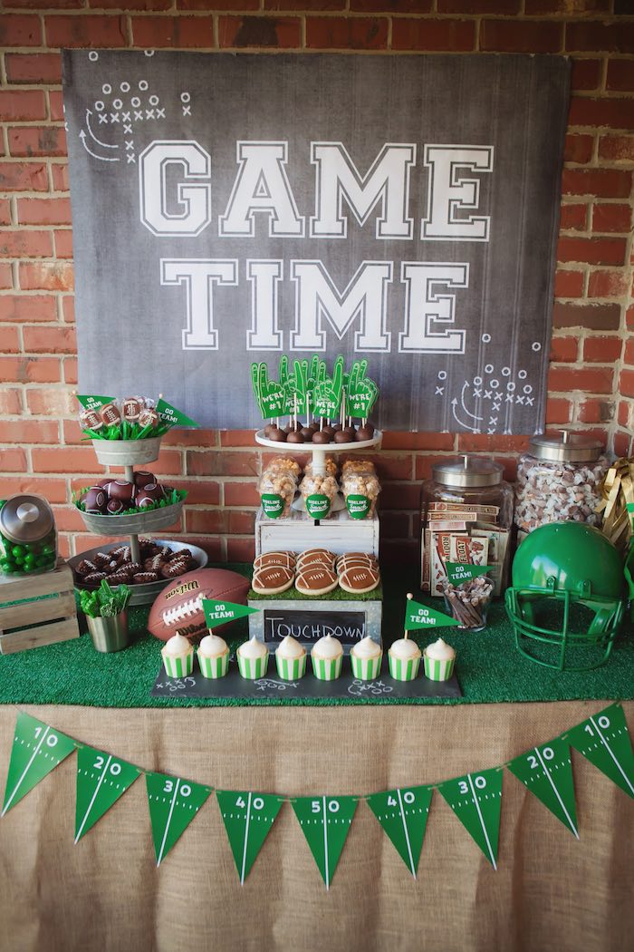 It's Game Time Soccer Party Backdrop - 6x3.6 FT Football Birthday Banner For Boys, Photography Background, Party Decor