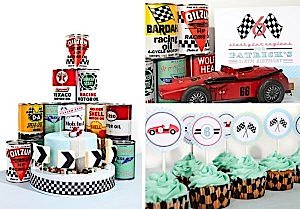 Kara's Party Ideas Vintage Race Car Themed Birthday Party | Kara's ...