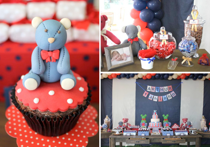 Kara's Party Ideas Teddy Bear 1st Birthday Party | Kara's Party Ideas