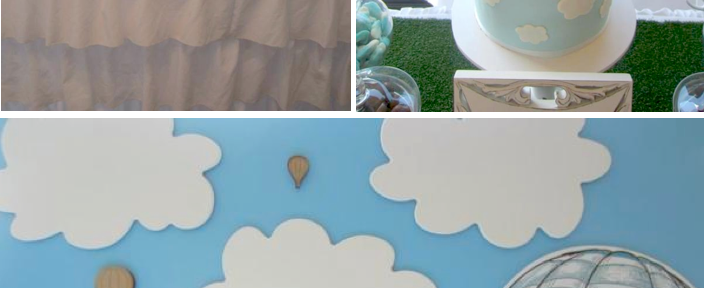 Hot Air Balloon Christening or birthday party via Kara's Party Ideas karaspartyideas.com #hot #air #balloon #christening #party #birthday #ideas #decor #cake (1)