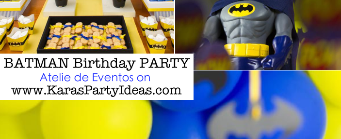 BATMAN themed birthday party via Kara's Party Ideas KarasPartyIdeas.com #batman #birthday #party #ideas #cake #decorations #cupcakes #favors #idea #boy