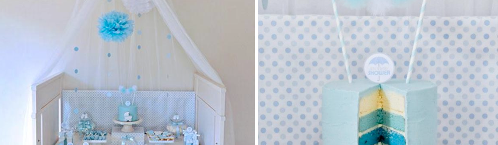Showered from above rain themed baby shower with FREE PRINTABLES via Kara's Party Ideas | KarasPartyIdeas.com