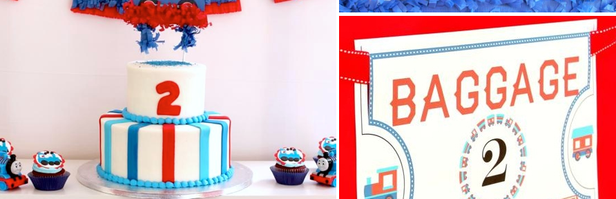 Thoms the Train themed birthday party via Kara's Party Ideas | KarasPartyIdeas.com #thomas #train #themed #birthday #party #planning #ideas #cake #cupcakes #idea