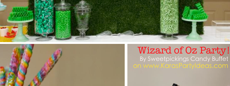 Wizard of Oz themed birthday party via Kara's Party Ideas | KarasPartyIdeas.com #wizard #oz #party #ideas #birthday #cake #cupcakes