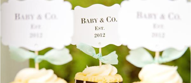 Baby and Co. Tiffany inspired Baby Shower with so many cute ideas! Via Kara's Party Ideas KarasPartyIdeas.com #tiffany #themed #baby #shower #co #ideas #decoration #idea