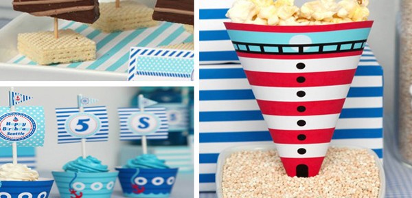 Nautical Sailboat Birthday Party with Lots of Ideas via Kara's Party Ideas | Kara'sPartyIdeas.com #nautical #sailboat #birthday #party #planning #supplies #ideas