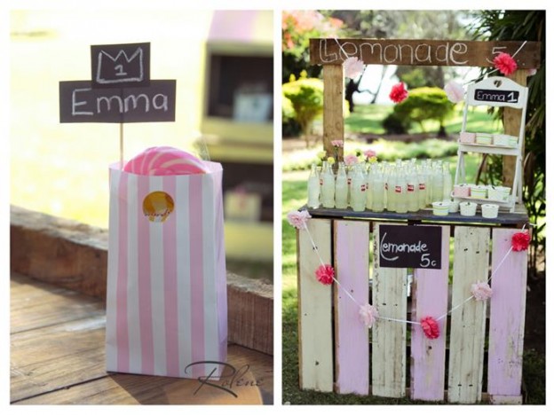 Pink Lemonade Stand with SUCH CUTE IDEAS via Kara's Party Ideas | Kara'sPartyIdeas.com #Rustic #LemonadeStand #PartyIdeas #Supplies (5)
