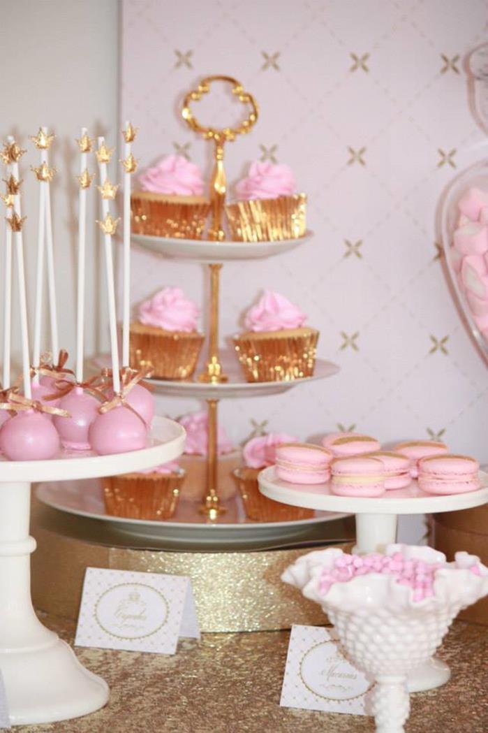 Kara's Party Ideas Pink and Gold Royal Princess 5th Birthday Party ...