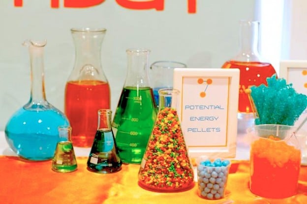 Science + Scientist themed birthday party full of ideas via Kara's Party Ideas KarasPartyIdeas.com THE place for all things party!