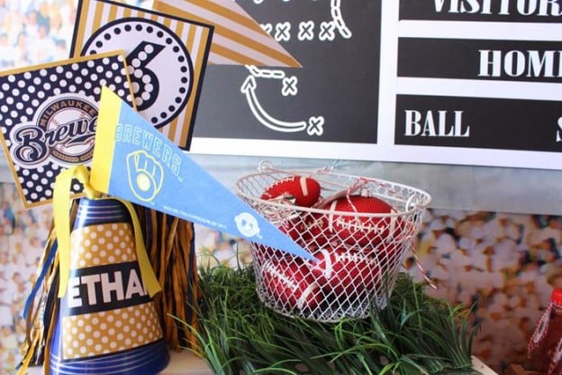 Sports Party with Really Fun Ideas via Kara's Party Ideas | KarasPartyIdeas.com #FootballParty #HockeyParty #BaseballParty #PartyIdeas #Supplies (32)