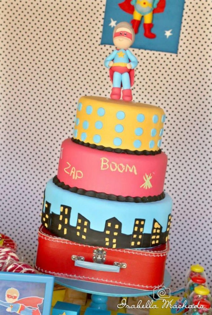 Kara's Party Ideas Superhero Party Planning Ideas Supplies Idea Cake ...