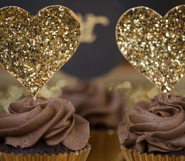 Hearts of Gold Party via Kara's Party Ideas KarasPartyIdeas.com #HeartOfGold #ValentinesDay #SparkleAndShine #PartyIdeas #WeddingIdeas (9)
