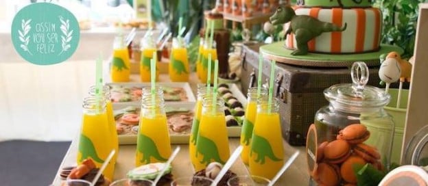 dinosaur themed birthday party via Kara's Party Ideas KarasPartyIdeas.com #dinoparty #dinosaurparty