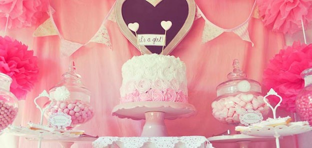 Pink FairyTale Baby Shower or Birthday Party ideas via Kara's Party Ideas KarasPartyIdeas.com #fairytalepartyideas #pinkparty #decor #cake (1)