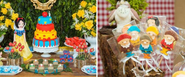 Snow white themed princess party via Kara's Party Ideas KarasPartyIdeas.com #princessparty #snowwhiteparty