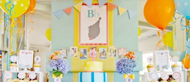 abc 123 silhouette themed 1st birthday party via Kara's Party Ideas KarasPartyIdeas.com