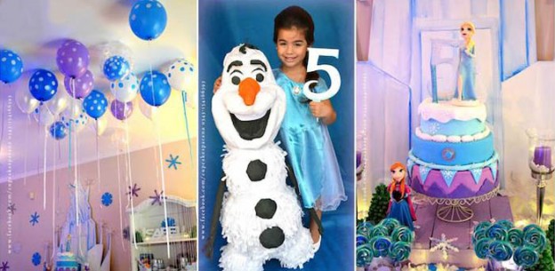 Frozen Themed Birthday Party with Lots of Really Cute Ideas via Kara's Party Ideas KarasPartyIdeas.com #frozenparty #frozen #disneyparty #frozencake #partyideas (1)