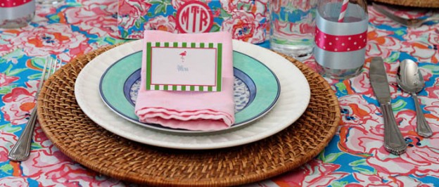 Monograms and Lilly Themed Preppy Birthday Brunch with Such Cute Ideas via Kara's Party Ideas KarasPartyIdeas.com #preppybirthdaybrunch #floralbirthdayparty #flamingoparty #partydecor #partyideas (1)
