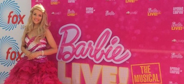 Mattel Barbie Pearl themed birthday party with Lots of Super Cute Ideas via Kara's Party Ideas | Cake, decor, cupcakes, games and more! KarasPartyIdeas.com #barbieparty #barbie #barbiedoll #girlypartyideas #partdecor (1)