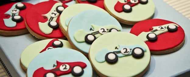 Vintage Race Car themed birthday party with Such Cute Ideas via Kara's Party Ideas Kara's Party Ideas | Cake, decor, cupcakes, games and more! KarasPartyIdeas.com #racecarparty #racecar #carparty #partyideas (2)