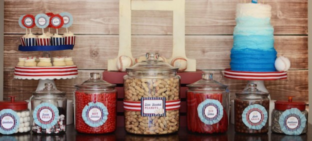 Home-ONE + Baseball themed birthday party with So Many Fabulous Ideas via Kara's Party Ideas | Cake, decor, cupcakes, games and more! KarasPartyIdeas.com #baseballparty #baseball #firstbirthdayparty #partyideas #partydecor #takemeouttotheballgame (1)