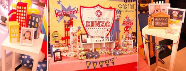 Superhero themed birthday party via Kara's Party Ideas | Party Supplies, Games, Decorations, and MORE! #superheroparty #superheros #superhero #boypartyideas #partydecor #partyideas #partyplanning #firstbirthday (1)