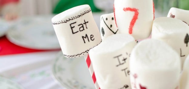 Alice in Wonderland Tea Party with Lots of Fabulous Ideas via Kara's Party Ideas | Cake, decor, cupcakes, games and more! KarasPartyIdeas.com #aliceinwonderlandparty #aliceinwonderland #madhatter #partyideas #partydecor (26)