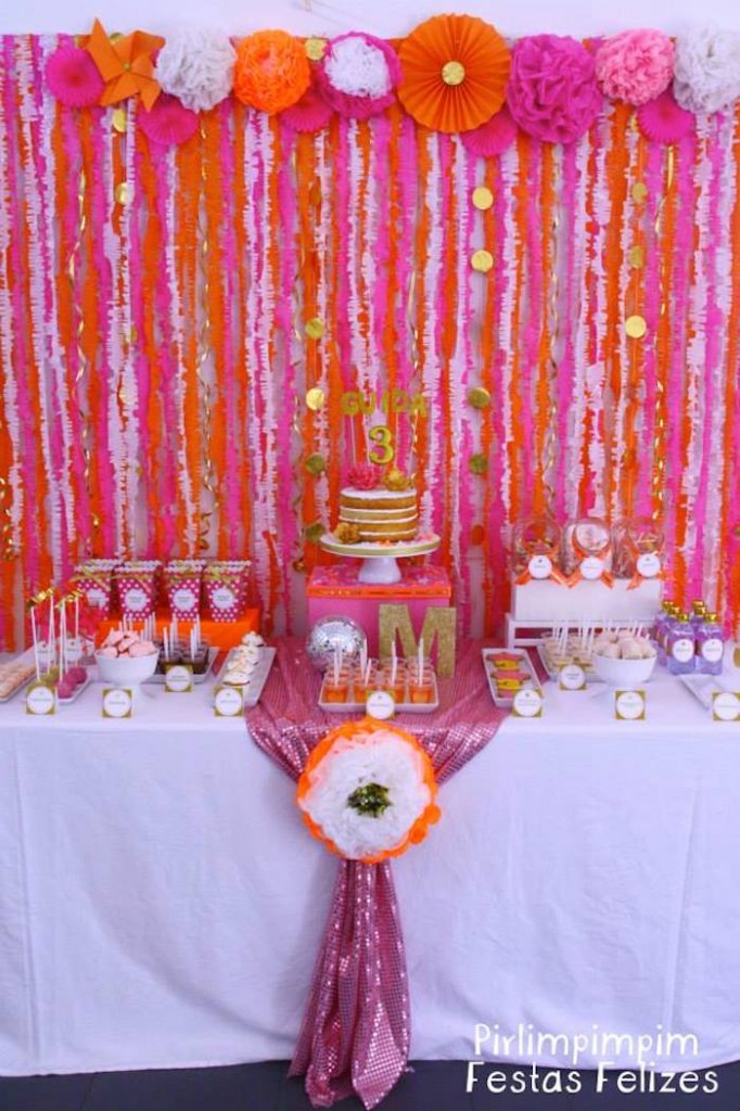 Kara's Party Ideas Pink & Orange Disco Birthday Party | Kara's Party Ideas