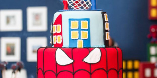 Spiderman themed birthday party with Such Fun Ideas via Kara's Party Ideas | Cake, decor, cupcakes, games and more! KarasPartyIdeas.com #spidermanparty #spiderman #superhero #partydecor #partyplanning #partyideas #partystyling #boyparty #eventstyling (1)