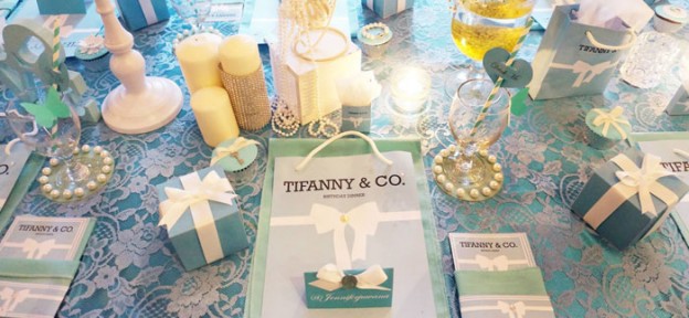Tiffany & Co. themed birthday party with So Many GORGEOUS IDEAS via Kara' s Party Ideas | Cake, cupcakes, favors, printables, games, and MORE! KarasPartyIdeas.com #tiffanyandcoparty #tiffanys #partydecor #partyplanning #partystyling (1)