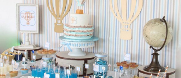 Hot Air Balloon themed birthday party with So Many Cute Ideas via Kara's Party Ideas! Full of decorating tips, cakes, cupcakes, favors, games, and MORE! #hotairballoon #hotairballoonparty #upupandaway #boyparty #partydecor #partyideas #partystyling #eventstyling (1)