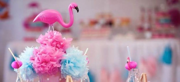 Pink Flamingo themed birthday party Full of Lots of Cute Ideas via Kara's Party Ideas! full of decorating ideas, cakes, recipes, favors, printables, and more! KarasPartyIdeas.com #pinkflamingo #flamingo #flamingoparty #pinkandgirly #partyideas #partydecor #partystyling #eventstyling #eventplanner (1)