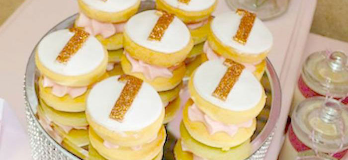 Kara's Party Ideas Glitter Gold Pink Princess 1st Birthday Party | Kara ...
