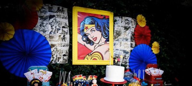 Wonder Woman themed birthday party with Lots of Really Cute Ideas via Kara's Party Ideas! full of decorating ideas, decor, desserts, cakes, favors, printables, games, and MORE! KarasPartyIdeas.com #wonderwoman #wonderwomanparty #superhero #partyideas #partydecor #partyplanning #eventstyling (2)