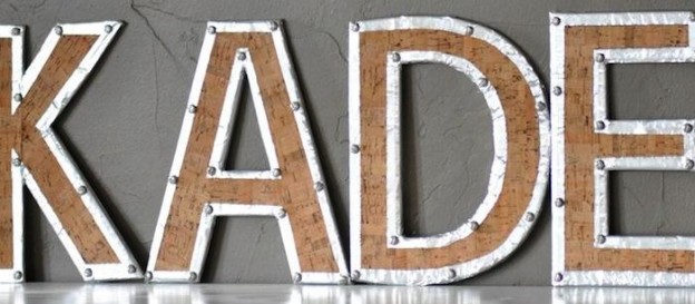 DIY industrial inspired faux wood + metal letters via Kara Allen | Kara's Party Ideas | KarasPartyIdeas.com #michaelsmakers