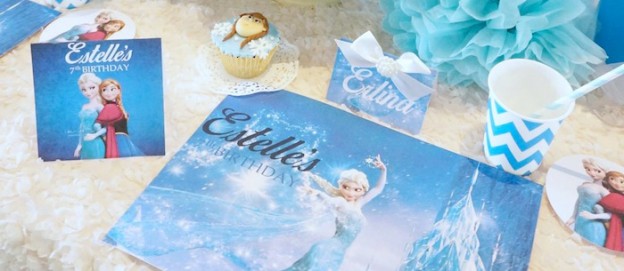 Frozen inspired princess birthday party via Kara's Party Ideas KarasPartyIdeas.com #frozen #frozenparty #princessparty (1)