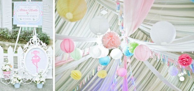Such a Sweet Pink Ballerina in Paris themed birthday party via Kara's Party Ideas KarasPartyIdeas.com Cake, cupcakes, favors, supplies, decor, etc! #karaspartyideas (1)