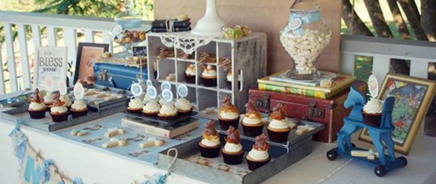 Vintage Christening + Baby Blessing Party via Kara' s Party Ideas KarasPartyIdeas.com Cakes, favors, cupcakes, games, and more! #vintageparty #babychristening #karaspartyideas (1)