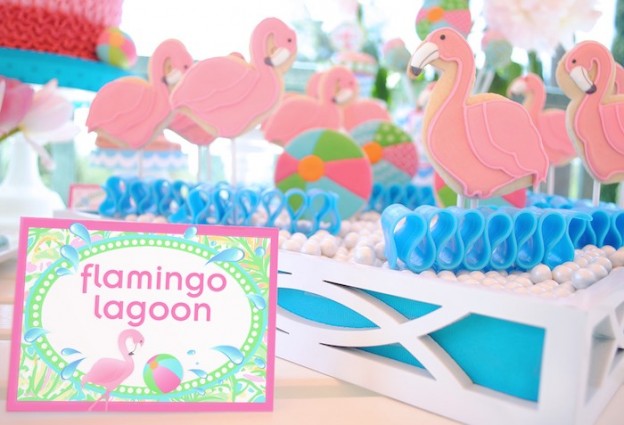 Flamingo pool party via Kara's Party Ideas KarasPartyIdeas.com Printables, cake, decor, stationery, tutorials, desserts, etc! #flamingo #flamingoparty #poolparty #summerparty #karaspartyideas (11)