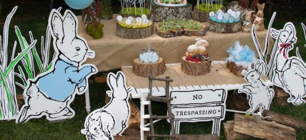 Peter Rabbit themed 1st birthday party via Kara's Party Ideas KarasPartyIdeas.com Printables, tutorials, cake, decor, cupcakes, recipes, favors, etc! #peterrabbit #peterrabbitparty #beatrixpotter (2)