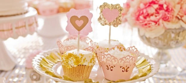 Pink and Gold 2nd birthday party via Kara's Party Ideas KarasPartyIdeas.com Pritables, cake, decor, cupcakes, tutorials, stationery, recipes, and more! #glitterparty #girlparty #pinkandgold #secondbirthdayparty (1)