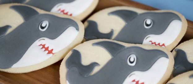 Shark themed birthday party via Kara's Party Ideas KarasPartyIdeas.com Printables, cake, decor, tutorials, recipes, etc! #sharks #sharkparty (1)